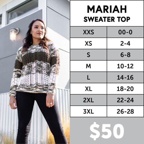 Lularoe Mariah Sweater Open Knit - Size 2XL - Picture 3 of 3
